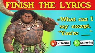 Finish The Lyrics Disney Songs Edition  Disney Challenge  Music Quiz [upl. by Jsandye]