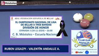 RUBEN LEGAZPI  VALENTÍN ANDALUZ A LIGA ESPAÑA DIV HONOR 2425 J5 30112024 1600 M1 [upl. by Aivlys]