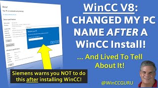 WinCC V8  How To Safely Change PC Name after WinCC Installed 😍winccguru [upl. by Hasile947]