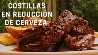 COSTILLAS DE CERDO EN CERVEZA RECETAS FACILES [upl. by Aisatsanna]