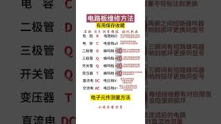 電路板測量方法分享，建議保存收藏。關注我每天堅持分享知識技術分享知識分享電工知識 [upl. by Aydan150]