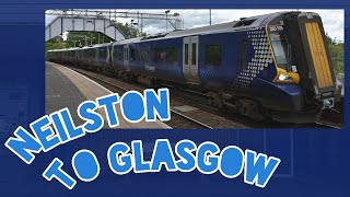 Neilston to Glasgow Central  FULL JOURNEY  ScotRail 380 Desiro via Cathcart [upl. by Neersin]