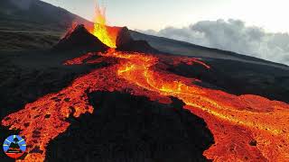 Eruption volcanique au Piton de la Fournaise le 6 Juillet 2023 [upl. by Animrac]