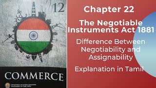 TN State Board12 CommerceChapter 22TamilNegotiable Instruments Act Negotiability Assignability [upl. by Ballou]