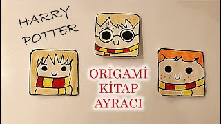 Kağıttan Kolay Origami Kitap Ayracı Yapımı Harry Potter 🥰 [upl. by Gayel]