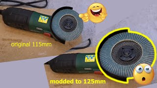 Angle grinder 115mm to 125mm MOD Parkside PWS 115 [upl. by Nutter]