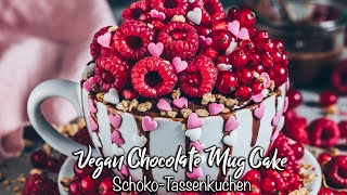 Muttertag 2022 GeschenkIdee ♡ Schoko Tassenkuchen ♡ Der schönste Mug Cake ♡ Vegan amp Einfach [upl. by Natassia444]