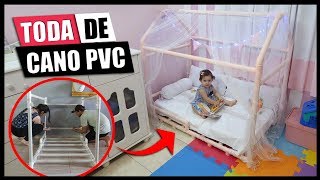 CAMA MONTESSORIANA COM CANO DE PVC  FICOU INCRÍVEL [upl. by Arolf]