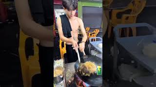 Sexy handsome boy cooking street food look so cute [upl. by Yemorej]