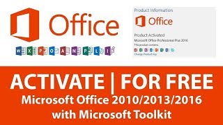 How To Activate Microsoft Office 201020132016 Without Any Product Key FREE PERMANENTLYreupload [upl. by Resarf165]