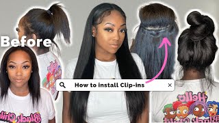 COMO COLOCAR EXTENSIONES CON CLIPS EN CABELLO CORTO ✨ IRRESISTIBLE ME [upl. by Hemingway]