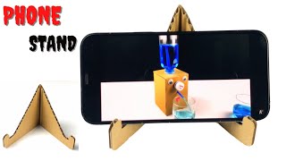 How to Make a Mobile Phone Stand from Cardboard  DIY Project [upl. by Akemad604]