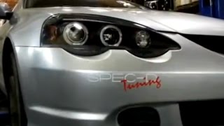 SpecD  Dual Halo Projector Headlights LED Acura RSX 20022004 Installation Video [upl. by Woodberry]