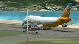 FSX landing 747 Princess Juliana Intl [upl. by Halimaj]