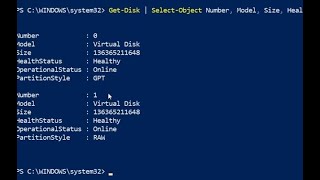 PowerShell Tip How to Initialize a Disk on a Windows 10 System [upl. by Natty]