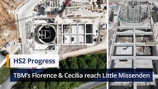 Tunnel progress as HS2’s ‘Florence’ and ‘Cecilia’ reach Little Missenden [upl. by Nivanod]