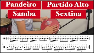 Pandeiro  Partido Alto  Levada de Samba com Sextina 2 pandeiros em 1 [upl. by Hermes]