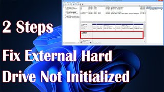 External Hard Drive Not Initialized  2 Steps Fix How To [upl. by Entwistle]