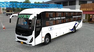 new first ever volvo eicher 135m sleeper for Bussid bus mod for bus simulator Indonesia game [upl. by Atina]