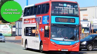 National Express 74 Full Route Journey Visual Dudley to Birmingham  SL14LSE 4951 amp SL14LSD 4950 [upl. by Therine]