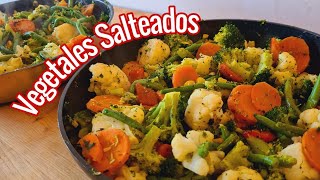 VEGETALES SALTEADOS prepáralos para toda la semana y come sano 🥦🥕🌽🫑 [upl. by Uttica]