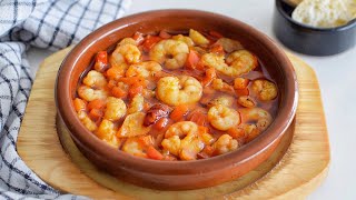 GAMBAS AL AJILLO CON PIMIENTO ROJO  Receta Española en 5 minutos  DarixLAB [upl. by Lohse]