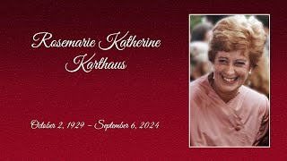 In Loving Memory of Rosemarie Katherine Karthaus [upl. by Clynes198]