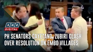 PH senators Cayetano Zubiri clash over resolution on EMBO villages  ANC [upl. by Anirav]