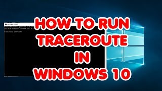 How To Run Traceroute in Windows 10 [upl. by Ellienad504]