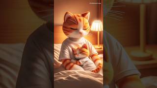 The cat pees on the bed while sleeping at night shorts catlover cat [upl. by Anallise617]