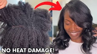 How to Straighten your Hair WITHOUT Heat Damage naturalhair silkpress hairstyle [upl. by Mills]