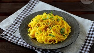 Maccheroncini alla chitarra con salsiccia e zafferano [upl. by Naivatco]