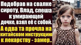 Подобрав на свалке сироту Влад спеша к умирающей дочке взял её с собой А едва та прочла на [upl. by Ianaj]