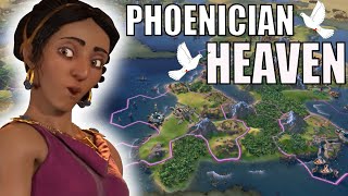 Civ 6  The ULTIMATE Map For Dido This Gets VERY SILLY – 1 Deity Phoenicia Civilization VI [upl. by Ainevuol]