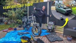 Taking apart the Kawasaki  Reliant Motorcycle Engine Swap PT2 [upl. by Alan]