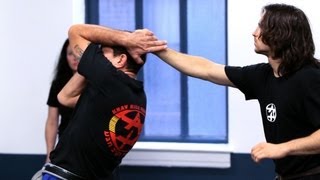 How to Defend against Back Hair Pull  Krav Maga Defense [upl. by Endres]