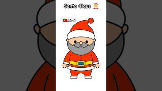 How to draw easy Santa Claus shorts christmasdrawingideas [upl. by Bertero]