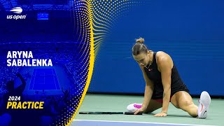 LIVE  Aryna Sabalenka  Practice Session  2024 US Open [upl. by Netsriik]