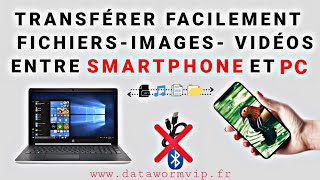 TRANSFÉRER FACILEMENT VOS FICHIERS ENTRE SMARTPHONE ET PC SANS CÂBLE SANS APPLICATION 🤩 [upl. by Charleen]