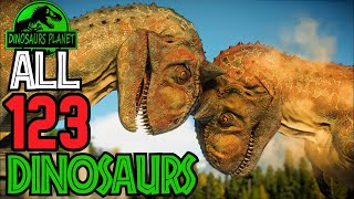 ALL 123 DINOSAURS IN CANADA ARCTIC WINTER  MAX EGGS  ALL MODIFIED DINOSAURS  JURASSIC WORLD [upl. by Christenson]