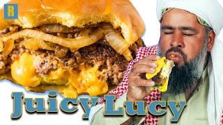 Tribal People Try Juicy Lucy For The First Time [upl. by Jillene]