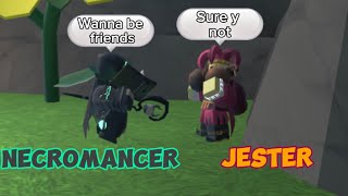 Necromancer amp Jester VS Fallen King Sorta Roblox TDS [upl. by Adiaros]