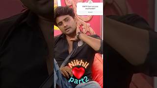 Nikhil love story part2 Bigg boss 8 Telugu ytshorts trending love nikhil biggboss viralshorts [upl. by Haronid]