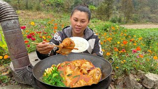 今天做一锅美味的酸汤猪脚吃过瘾 Today had delicious sour and spicy pork feet [upl. by Helenka]