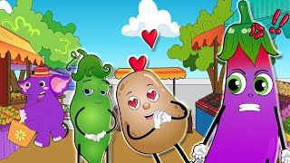 Vegetable Song  Vegetable Rhymes  Fruit and Vegetable Song  Sabzi Bazar  Veggie Song  For Kids [upl. by Atined]