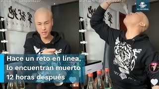 Influencer muere por beber licor durante transmisión en vivo [upl. by Alyar]