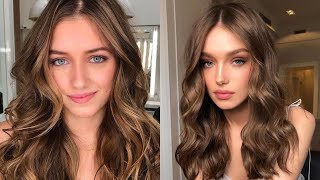 Trendy beautiful 30 Coffee Brown Hair Color 2022 [upl. by Nirat]