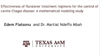 Effectiveness of Fluralaner Treatment Regimens for the Control of Canine Chagas [upl. by Chad]