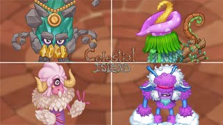 Celestial Island  All Adult Monsters Sounds amp Animations My Singing Monsters [upl. by Noiz]