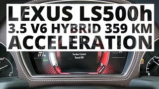 Lexus LS 500h 35 V6 Hybrid 359 KM AT  acceleration 0100 kmh [upl. by Inaniel]